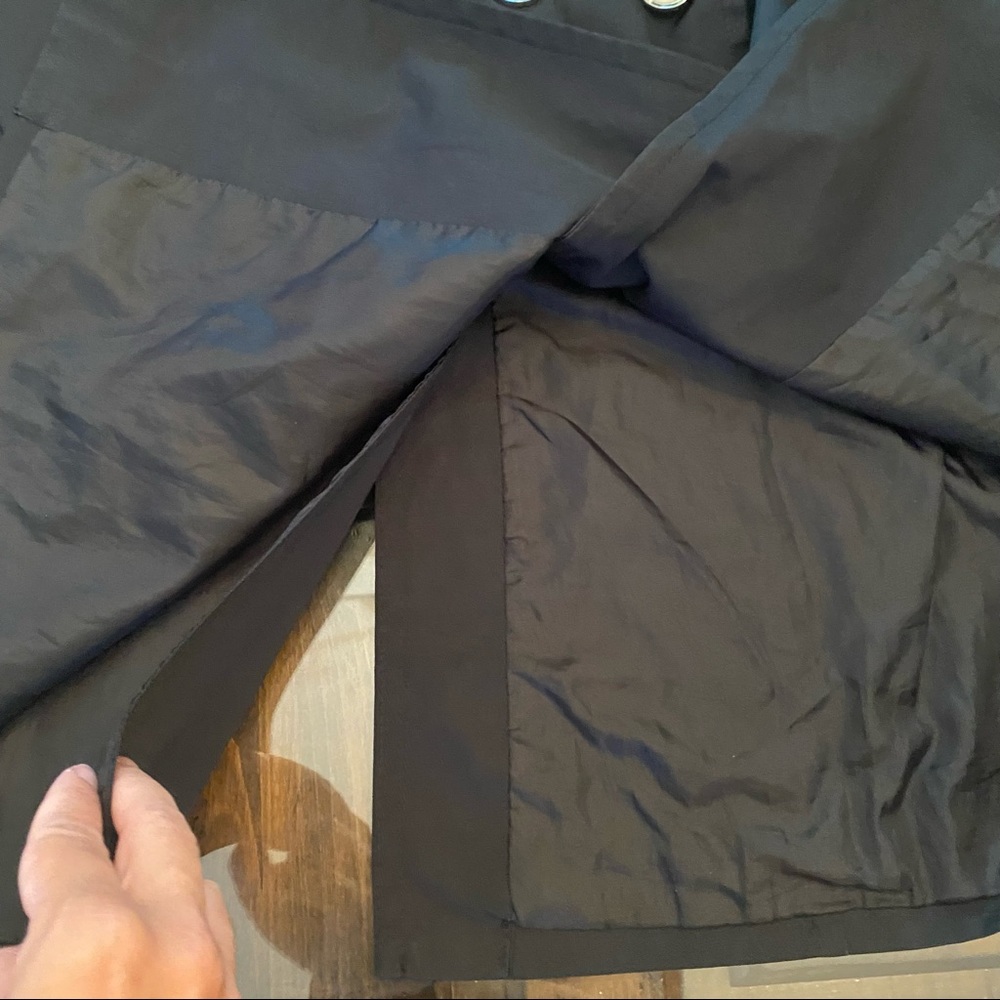 Express Double Breasted Black Trench Coat - Picture 4 of 12